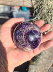 Chevron Amethyst sphere