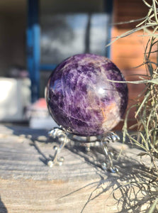 Chevron Amethyst sphere