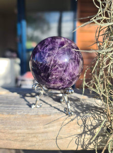 Chevron Amethyst sphere