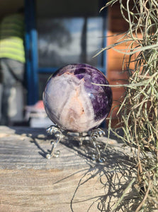 Chevron Amethyst sphere