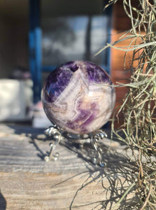 Chevron Amethyst sphere